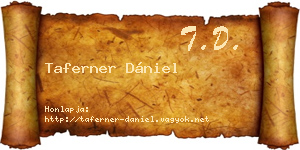 Taferner Dániel névjegykártya